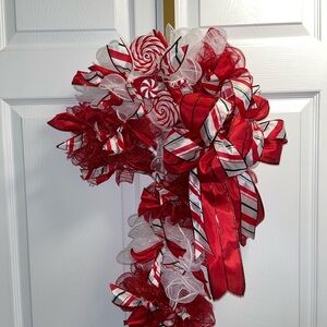 Christmas candy cane wreath